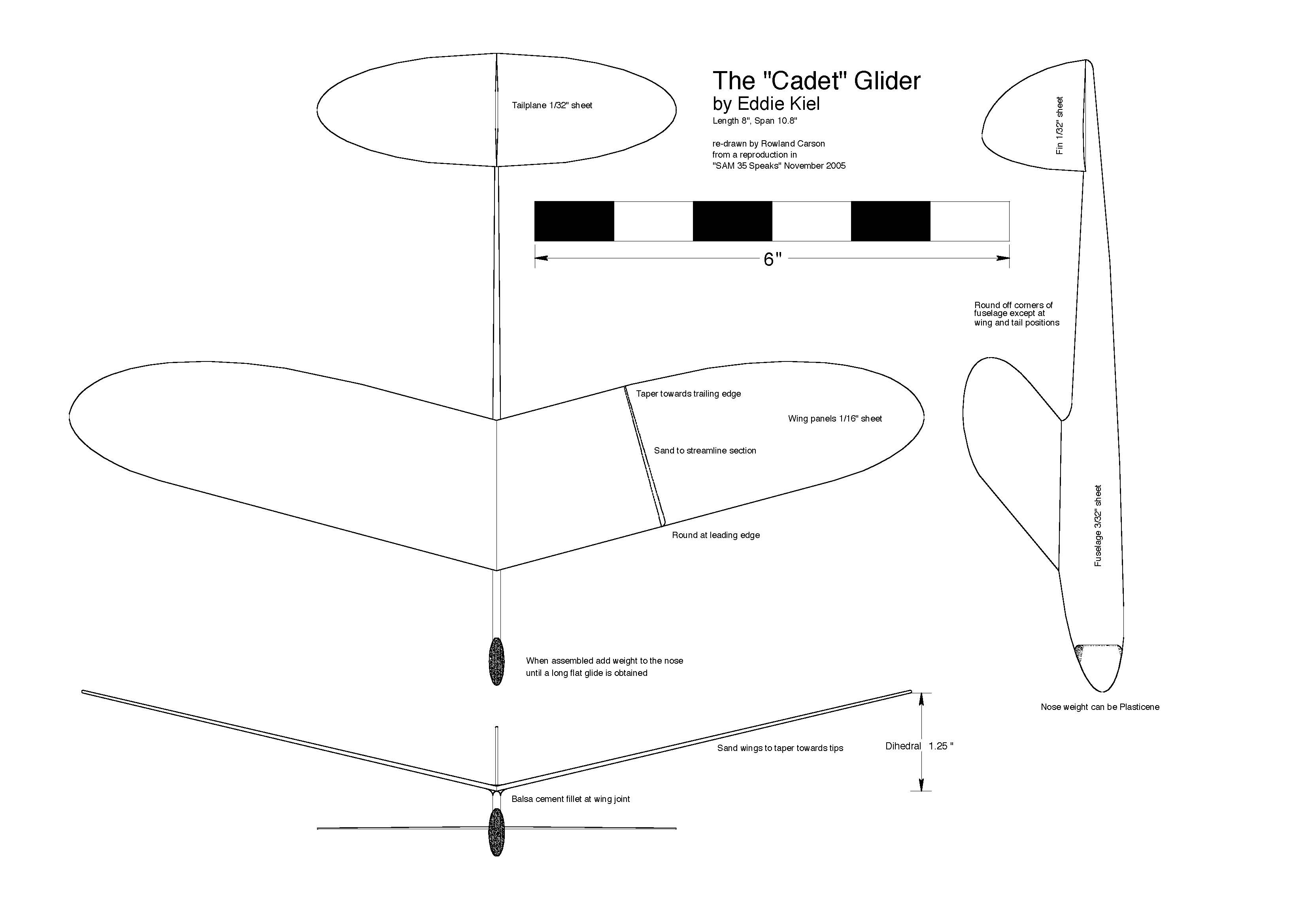 Balsa Wood Glider Template